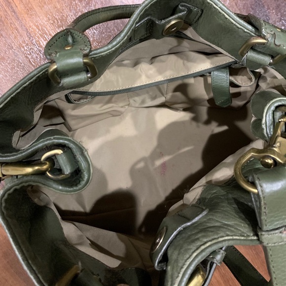 Cole Haan Medium Convertible Green Pebbled Tote - Picture 11 of 15